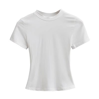2025 Νέο Υψηλής Ποιότητας Casual T-shirt Σέξι Στενό Κοντομάνικο Μόδα Τάση Μονόχρωμο Γυναικείο Ρούχο y2k Τοπ