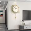 Elegant Cream Style Silent Wall Clock for Modern Living Room Decoration