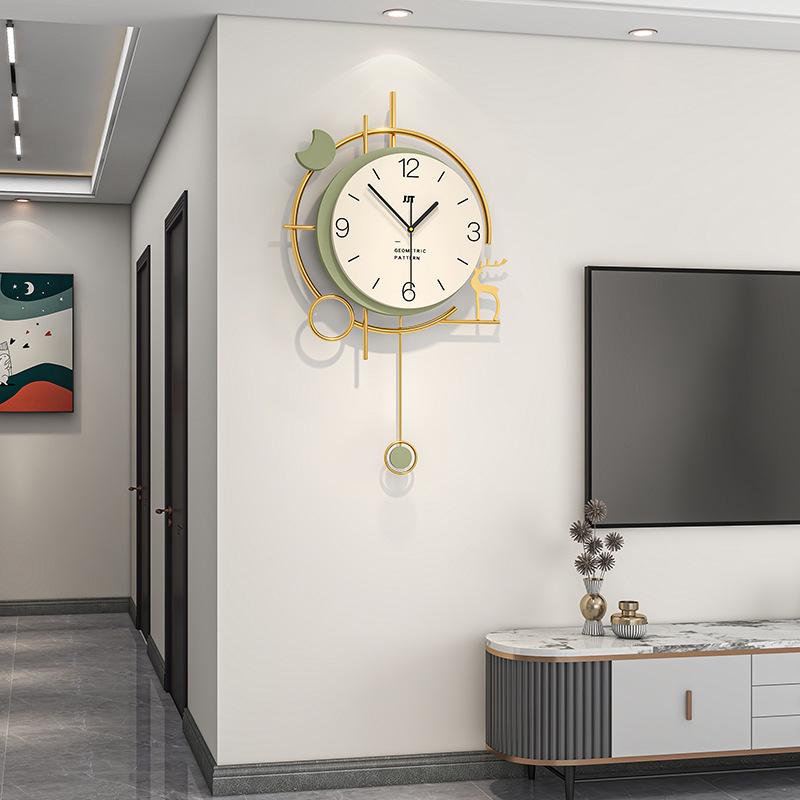 Elegant Cream Style Silent Wall Clock for Modern Living Room Decoration