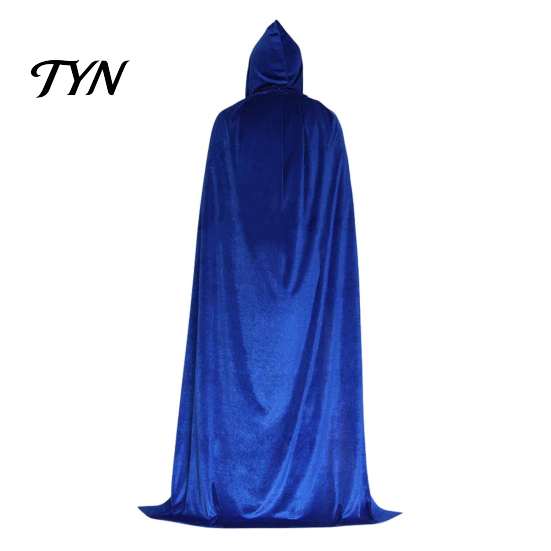 Maskerade Feest Outfit Accessoire Unisex Volwassenen Met Capuchon Mantel, Fluweel Vampier Tovenaar Cape, Renaissance Halloween Mantel met Capuchon Middeleeuws Kostuum voor Heks