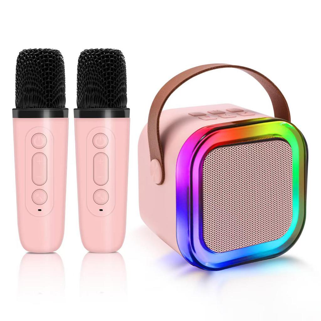 K12 Wireless Bluetooth Microphone Speaker Set - All-in-One Home Karaoke System for Kids and Dance Parties