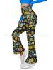 European and American Women's Floral Sexy High-waisted Slim-fitting Sports Flared Pants Women's Slim-fitting Trousers Casual Wholesale