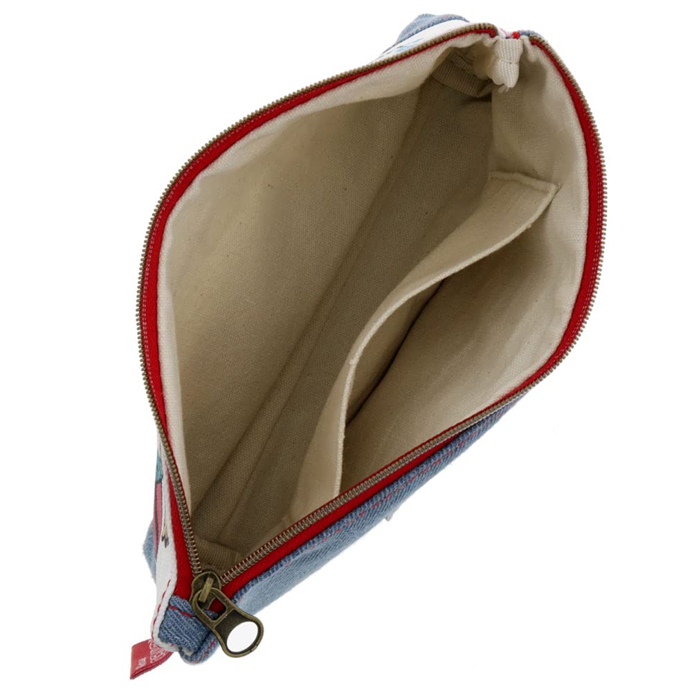 Sunstar Stationery Snoopy Pen Pouch New Life Collection Denim Surf S1423843