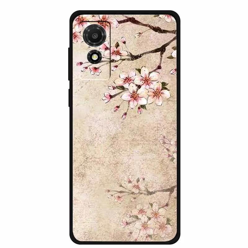 Etui na TCL 501 2024 Miękkie Etui Silikonowy Tylny Pokrowiec na TCL T433D Ochronna Obudowa Etui na TCL 501 Etui Kreskówkowe Zwierzątko TCL501