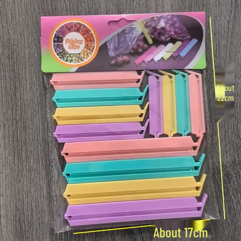 

12-Piece Candy Color Snack Sealing Clips Set - Moisture-Proof & Fresh-Keeping