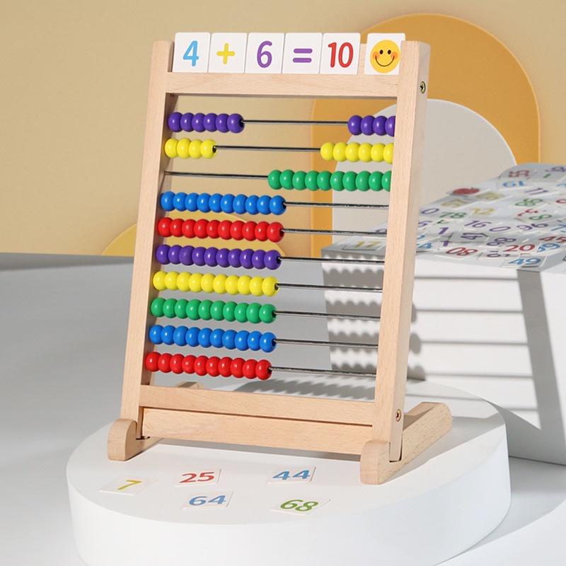 Educational Wooden Math Teaching Tool For Elementary Students Enhance Learning And Development Counting Beads Addition And Subtraction Tool Qm-521