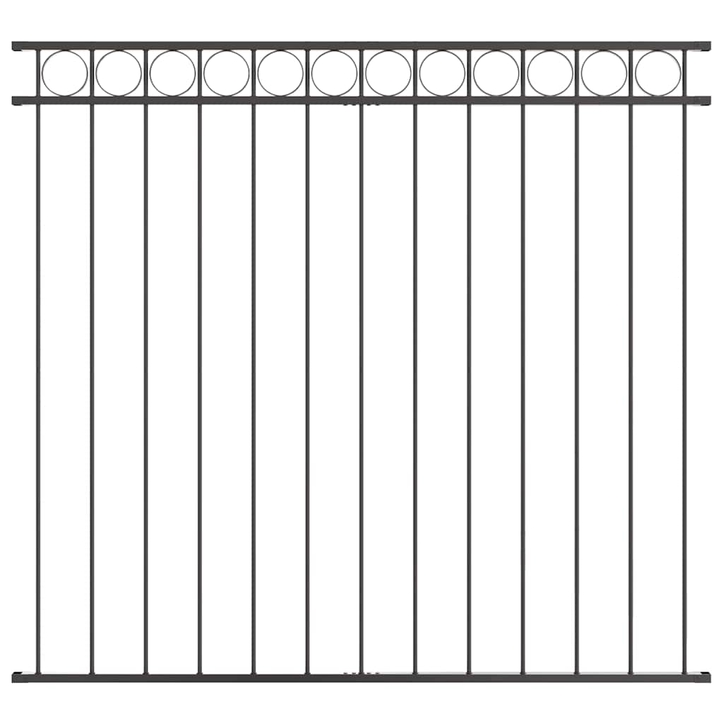 ASSEN Fence Panel Grey 170 x 150 cm Steel