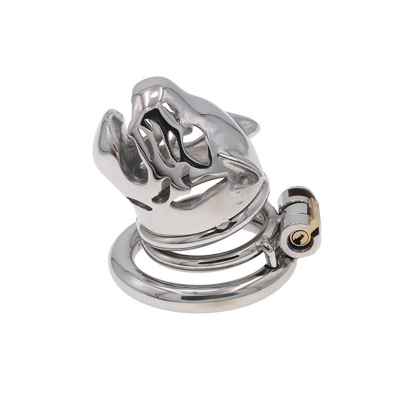 Stainless Steel Chastity Lock Chastity Cleaner Penis Bird Cage Lock Men's Outdoor Wear Adult Supplies Binding Alternative