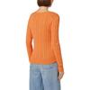 Polo Ralph Lauren SS23 Logo Jacquard Ribbed Knit Crewneck Sweater Women sweater Orange 211891641-008