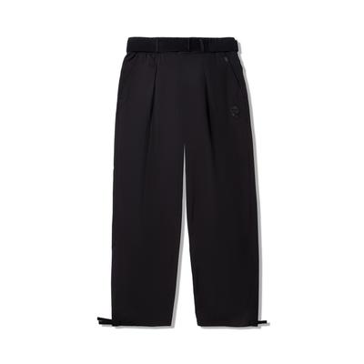 Li Ning Kung Fu Series Solid Color Mid Waist Comfortable Breathable Versatile Straight Leg Casual Pants Men Pants Black AKXV055-2