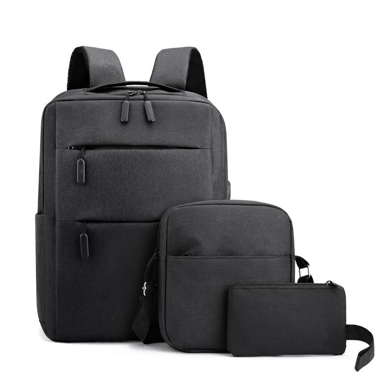 

TS JYL laptop bag,New Backpack Unisex Student Simple Large Multi-Function Commuter Bag OneSize чорний