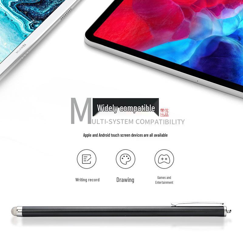 Universal Metal Capacitive Touch Pen with Replaceable Cloth Tip for Android & iOS