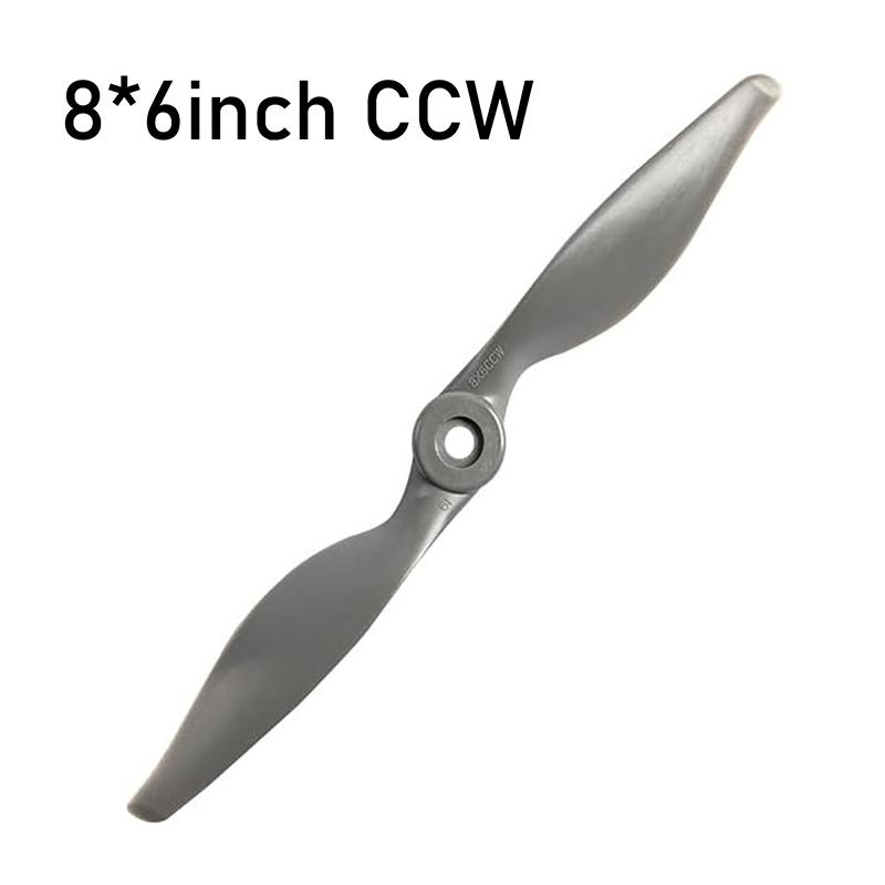 Cw Ccw Rc Propellers7X5 8X6 9X6 10X7Inch Gray 2-Vane Direct Drive Nylon Propeller With Adapter Rings For Rc Airplan Drone Glider
