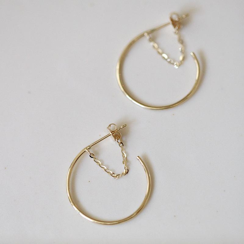 S925 Sterling Silver Big Circle Hoop Earrings For Women Kids 14K Gold Plated Ear Wedding Party Jewelry Gift Female Pendientes