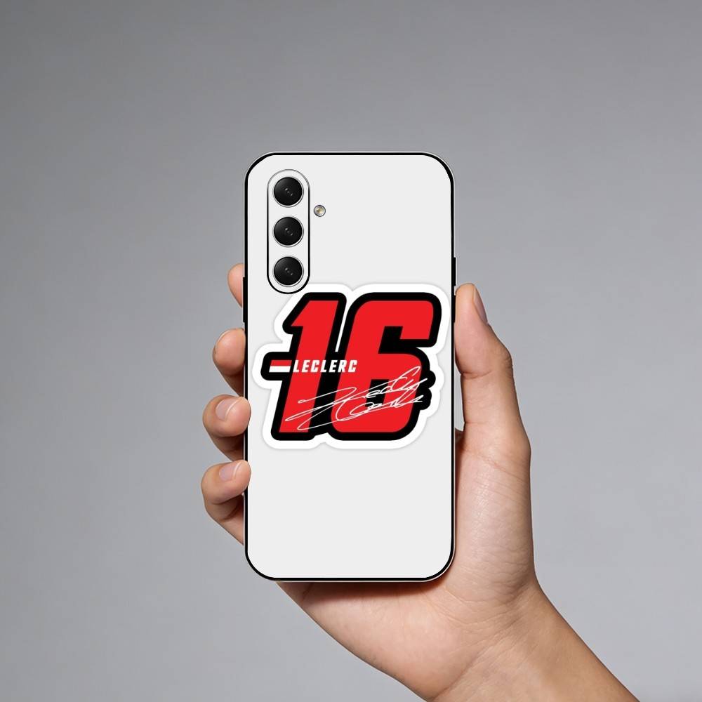 Kierowca Wyścigowy C-Charles Leclerc 16 Etui na Telefon Dla Samsung Galaxy A73,21,22,32,71,53,52,51,80,5G Miękkie Czarne Pokrowiec