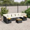 VidaXL Garden Lounge Set with Cushions 8 Pcs, Patio Sofas, Patio Furniture Set, Outdoor Furniture, Black 3259053
