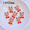 20PCS Cute cartoon Santa Claus, deer head, Christmas tree Resin Crafts Scrapbooking Phone Decor Embellishments DIY Accessories