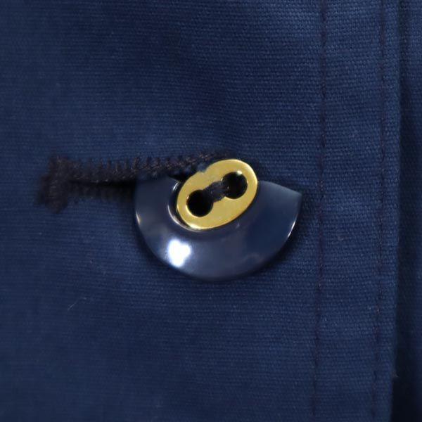 LONDON FOG 80s Vintage Long Sleeve Stainless Collar Coat 10-M Navy System Women Used