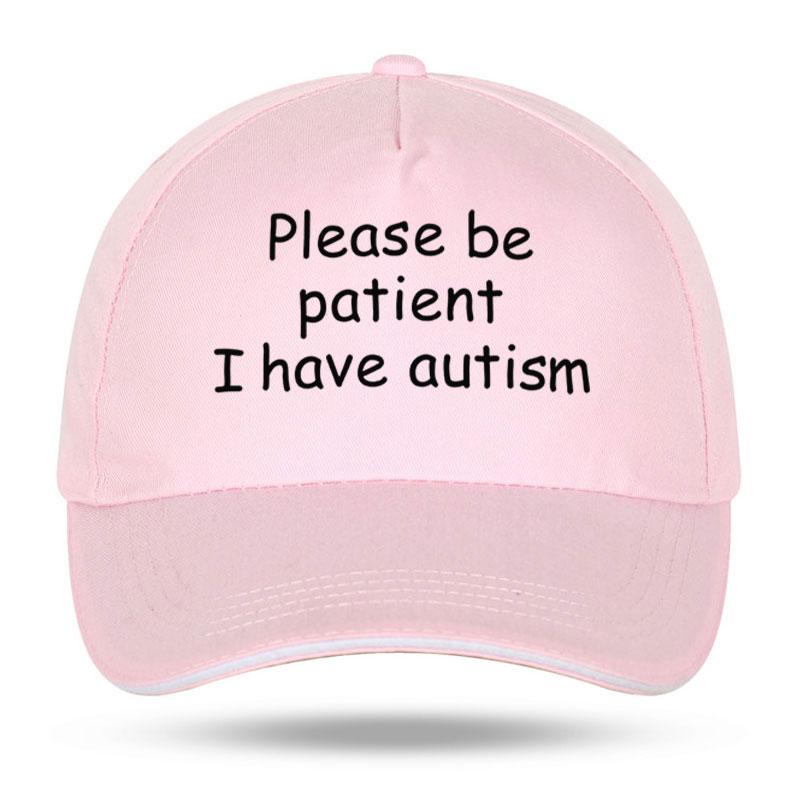 Please Be Patient I Have Autism Cap Baseball Cap Hat Outdoor Fish Women Printed Czapka Bonnet Spring Casual Unisexs cap