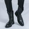 Fashion High Top Business Men's Leather Shoes Classic Design Styles Leisure  Formal Party Or Daily Office Outdoor Motorcycle Boots -46