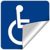 dealzEpic - Wheelchair Sign Handicapped Disabled Sign | Self Adhesive Vinyl Decal Sticker - 4x4 cm (1.57x1.57 inches)