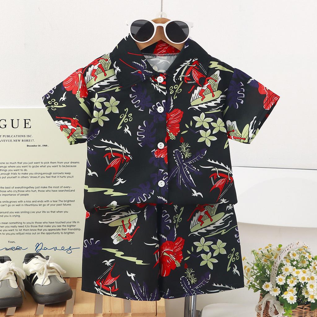 Children's Short-sleeved Short Pants And Shirt Set - Summer Boys' Casual Outfit