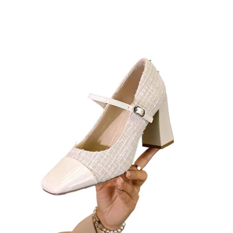 Fashion Women Loafers Spring New Fashion Designer Dress Shoes for Women Leather Buckle Strap Retro Casual Pumps Ladies Zapatos Mujer