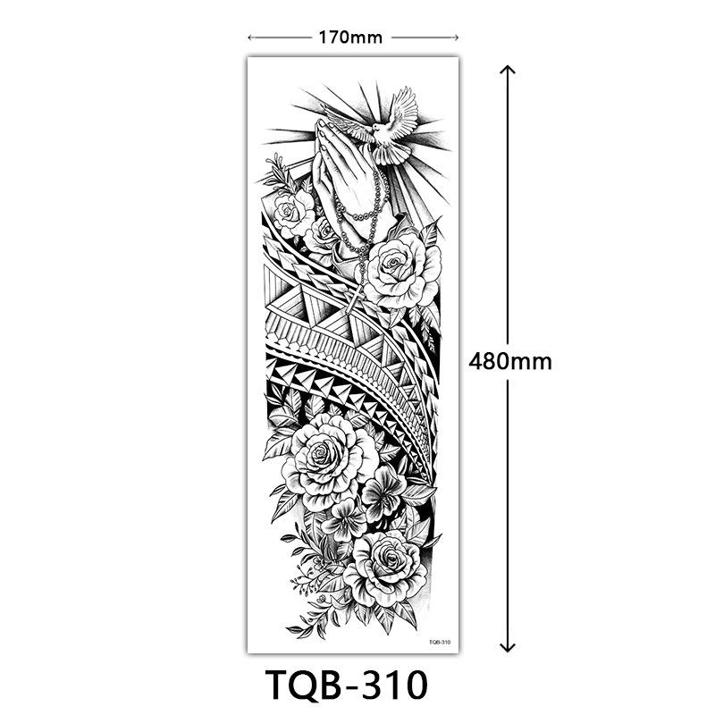 Full Arm Tattoo Sticker, Full Arm Big Picture Tattoo Sticker, Flower Arm Tattoo Sticker Tattoo