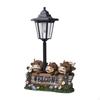 Gartenkuh-Statue Solarlicht Tierfigur Lustig, Dekorative Harzskulptur Außen Dekoration