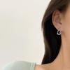 Silver Needle Diamond Flower Pearl Drop Earrings - Light Luxury, Small and Sweet Fresh Style for Women