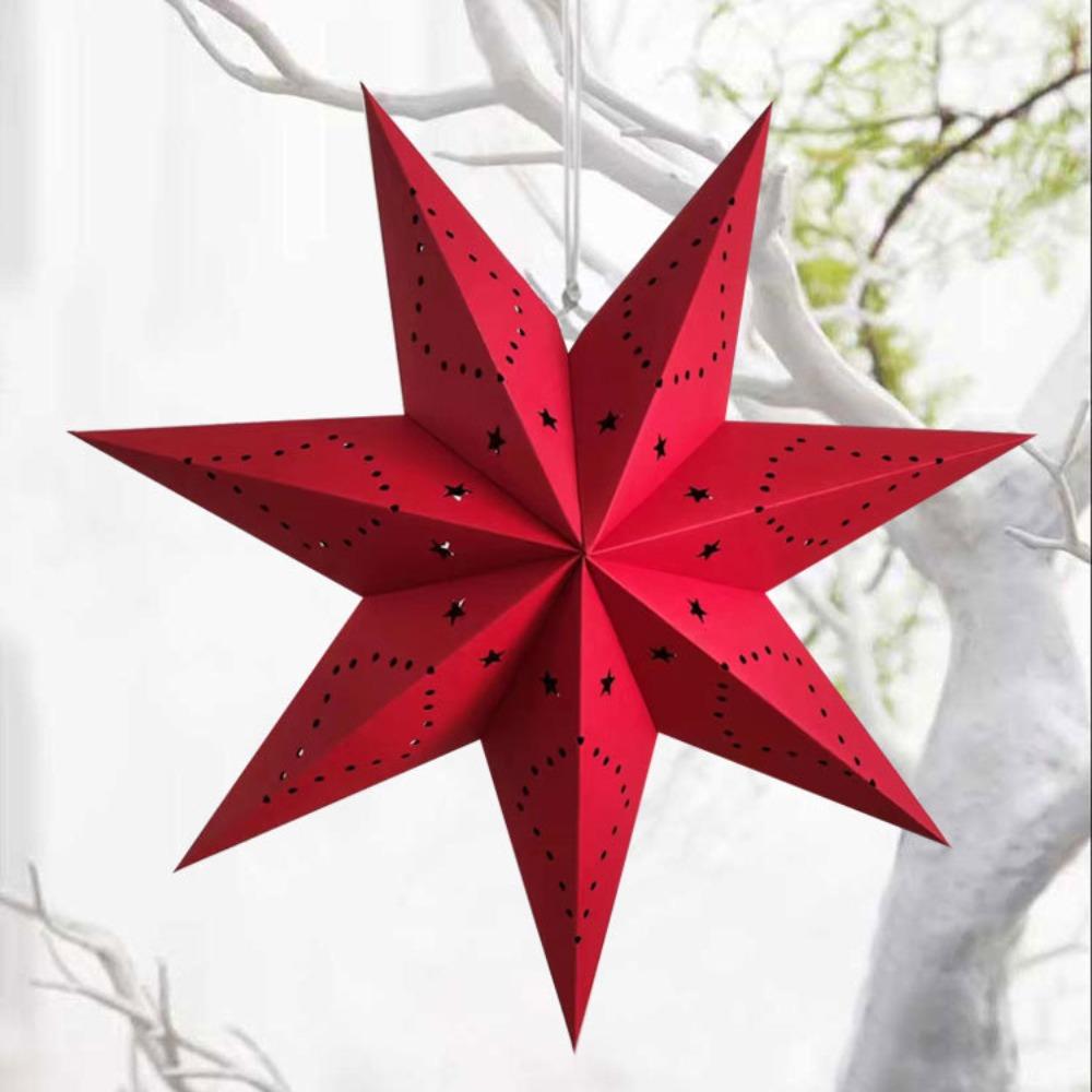 Eid Mubarak Star Lampshade 35/45cm Islam Muslim Light New Hollow Seven Point Star  Home Decorations