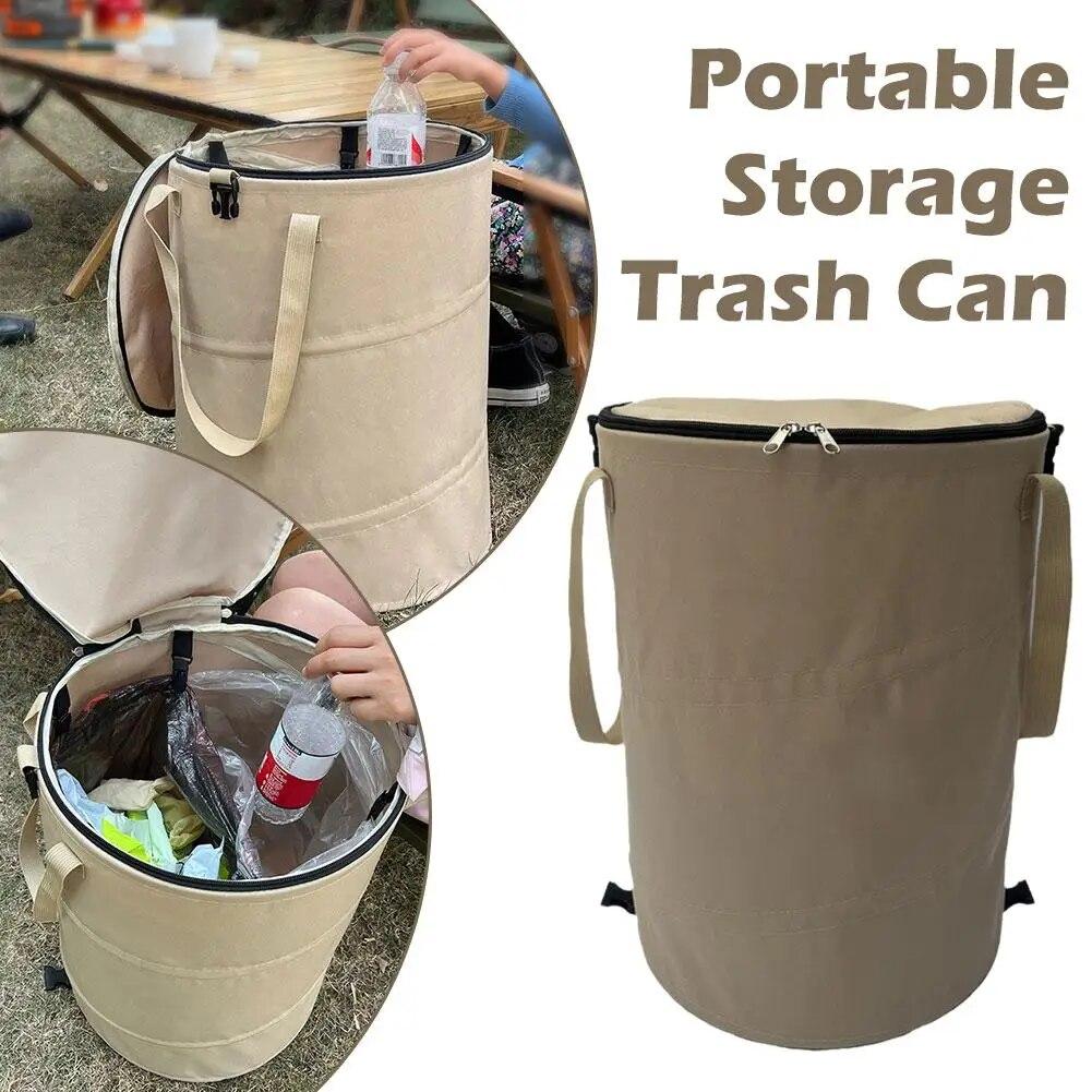 Outdoor Portable Foldable Trash Can Portable Camping Garbage Bin Home Toy Clothing Storage Yard Garden Deciduous Garbage Bag