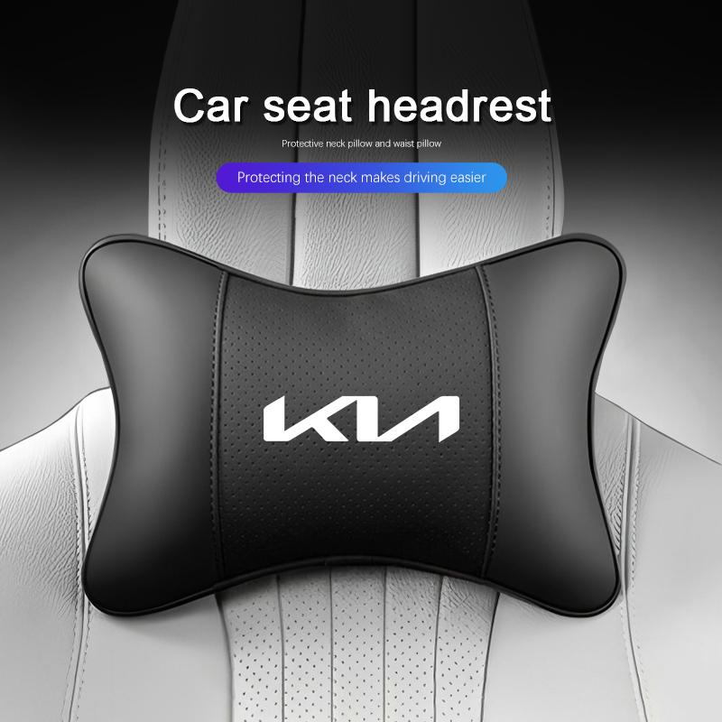 AHD1 1Pcs Car Headrest Auto Breathable Seat Neck Pillow Accessories For KIA K3 Sportage Carnival K5 Seltos Pegas KX1 EV5 Sonet EV6 K4