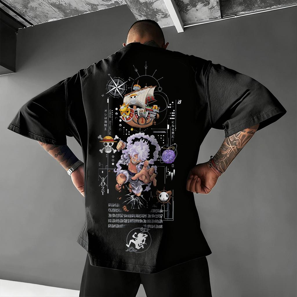 Ace Chopper Graphic T Shirt Men Women 2026 Summer Streetwear Oversized Cotton Tee Casual Short Sleeve Tops