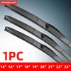 Three Section Windshield Wiper For Automobiles Universal J/U-Shaped Boneless Wiper Blade Silent 14 "16" 17 "18" 19 "20" 21 "22"