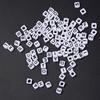 200 ცალი Mix Square Acrylic Alphabet Beads Charms Large Hole DIY Crafts 1