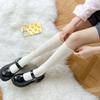 Leg Stockings - Children's High-waisted Spring-autumn Long Stockings with Thick Pile and Anti-bacterial, Moisture-absorbing Properties