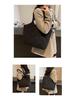 Korean Style Quilted Cotton Tote Bag - Large Capacity, Casual Shoulder Bag for Autumn/Winter 2025.