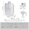 Boundless Voyage Titanium Hip Flask, Gold, 170ml Capacity, Lightweight Flask with Funnel, for Outdoor Camping, Model Ti3263D (Silver), 4 Colors