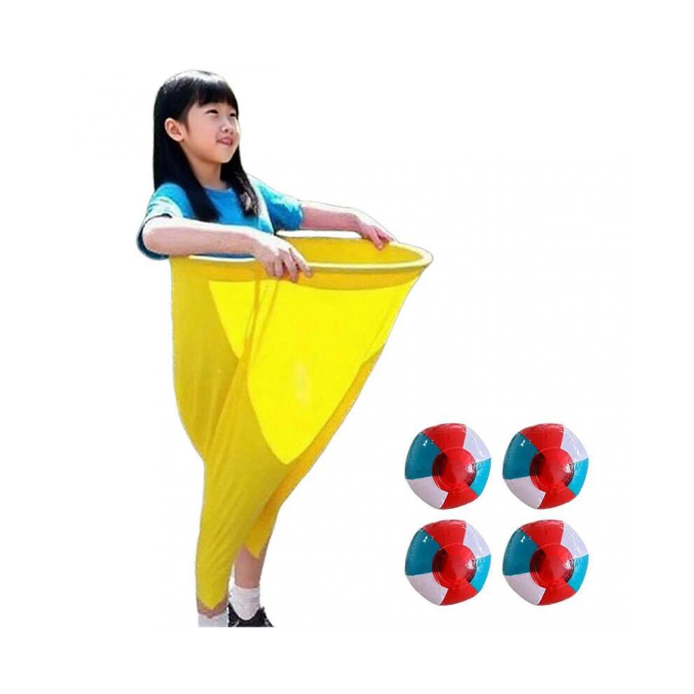 (4 Balls, Yellow) Granny Pants Yard Game for Kids Adults Family Reunion Game for Outdoor Funny Freaky Party Games