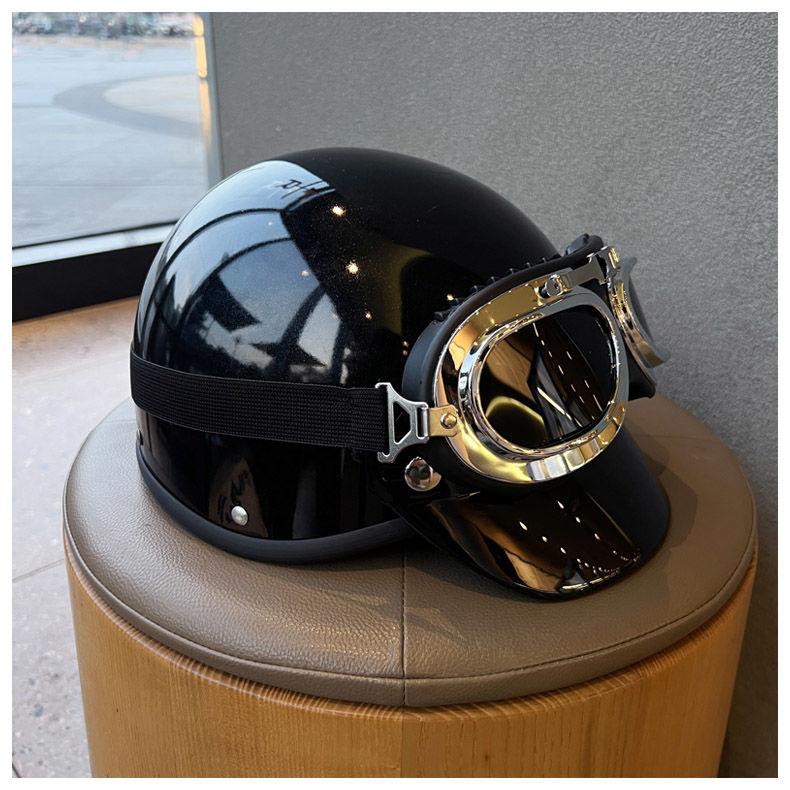 Retro Half Helmet Lightweight Summer Electric Vehicle Helmet Hard Hat Unisex