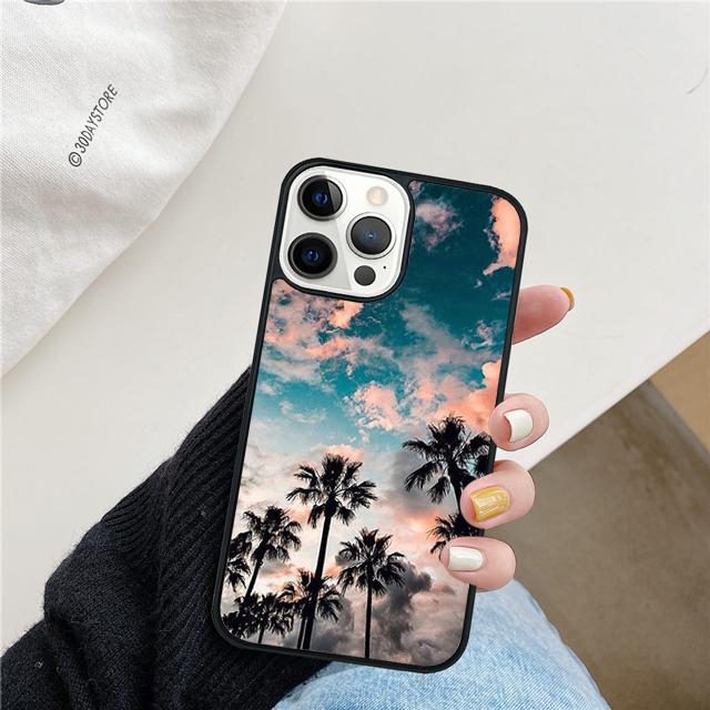 CALIFORNIA PALM TREES Phone Case Cover For iPhone 17 Air 15 16 14 13 12 Pro Max 11 Pro Max Plus Coque Shell