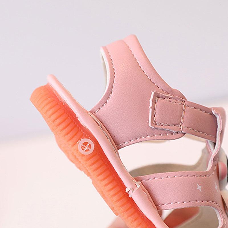 Baby Closed-Toe Sandals for Spring and Summer, Unisex Toddler Infant Walking Squeaky Shoes for Girls and Boys, Soft-Soled.