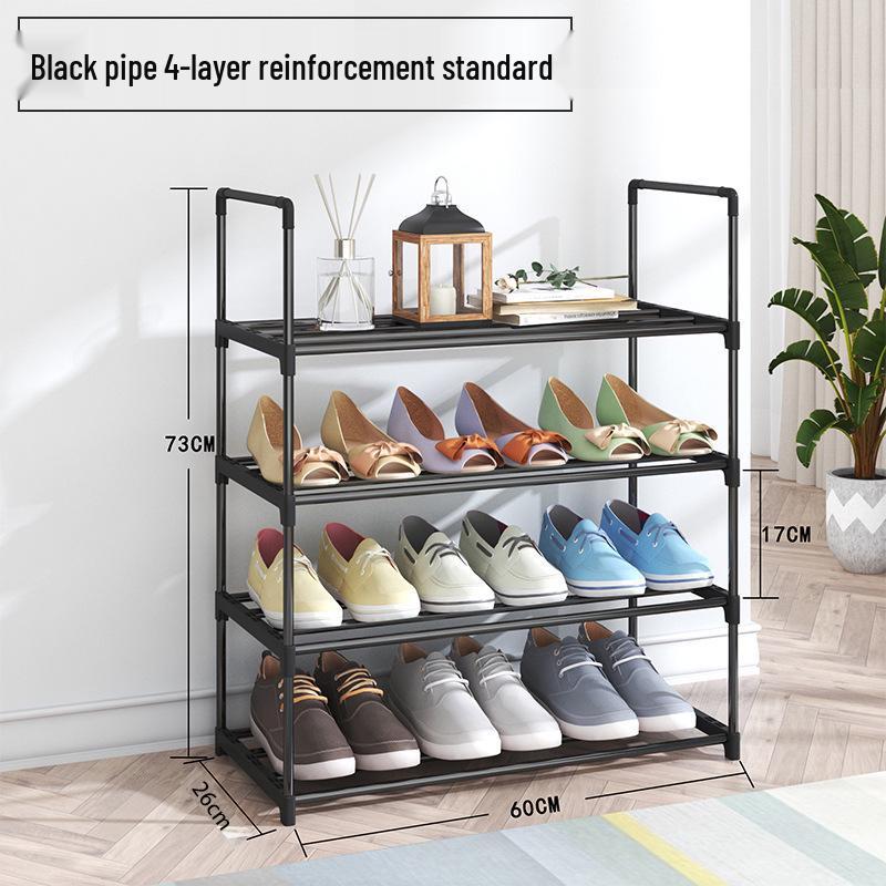 Compact Multi-Layer Metal Shoe Rack for Small Spaces