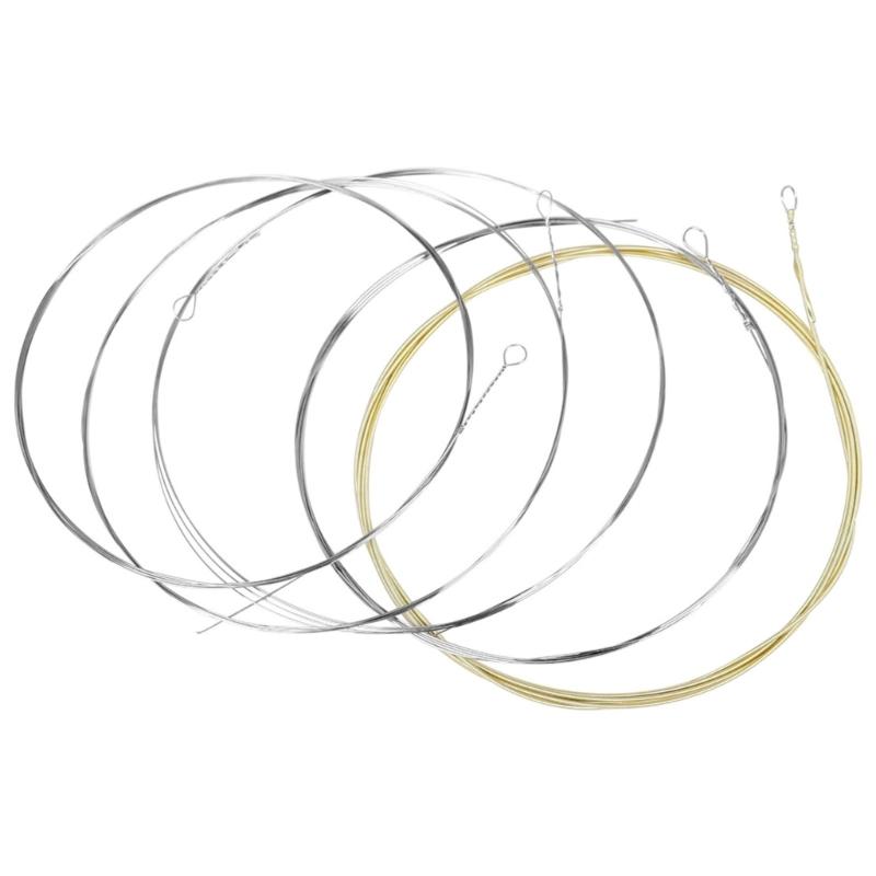5-String Banjo Strings with Rustproof Coating Stainless Steel & Bronze Winding Banjo Strings For Practice & Performances