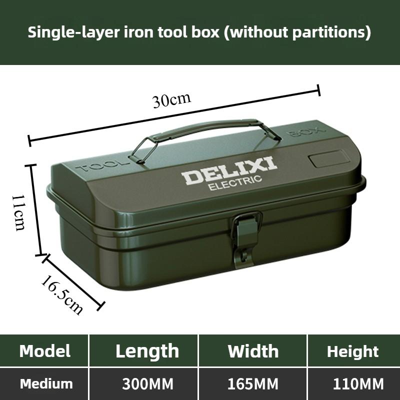 Thickened Tool Box Industrial Grade Iron Storage Tools Case Multi-functional Household Hardware Toolbox Repair Tools Organizer