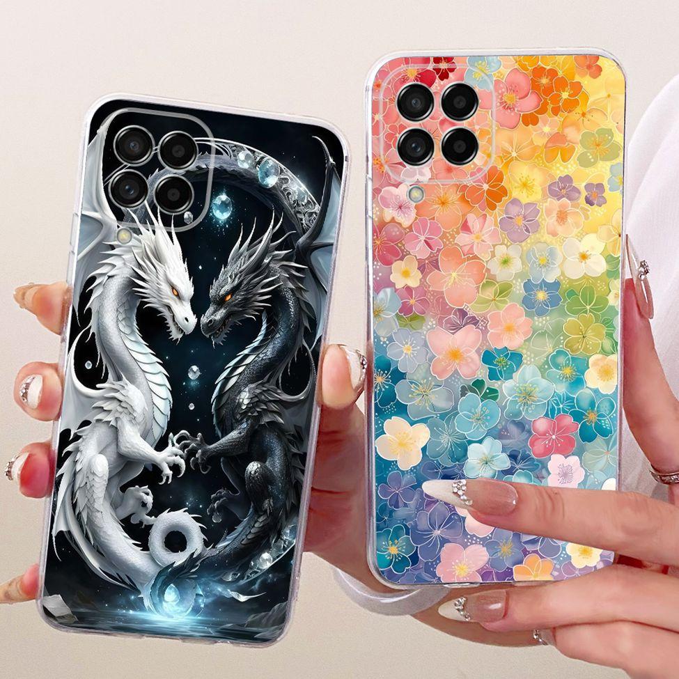 Clear For Samsung M53 5G Case Luxury Fashion Butterfly Funny Cute Painted Cover For Samsung Galaxy M53 5G SM-M536B Casing