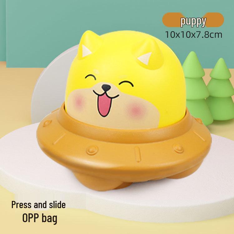 Cute Cartoon Toddler Toy Cars - Press-and-Go Flying Saucer Style for Boys and Girls