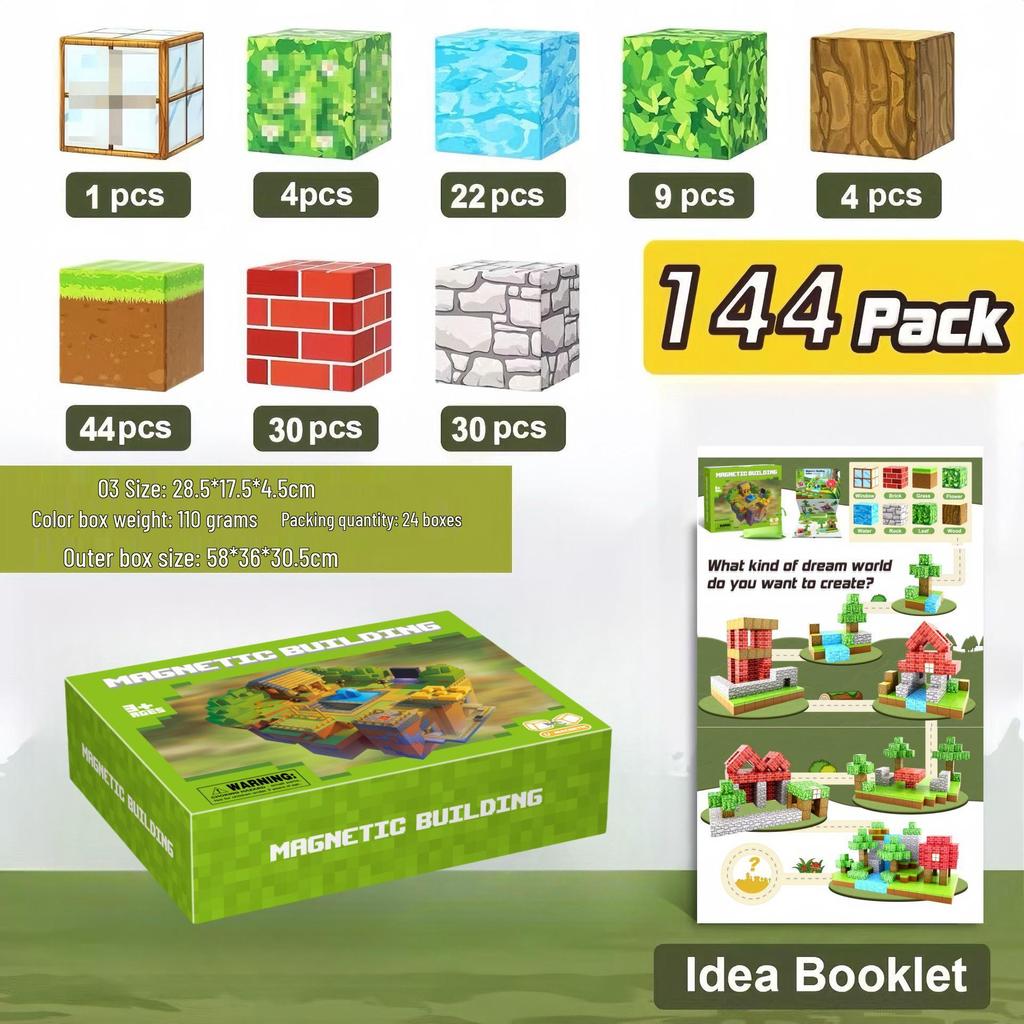 Primeval Forest 3D Magnetic Block Set for Kids - Educational Toy