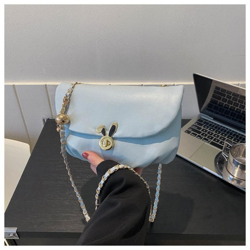 Bags Women's Popular New Bunny Shoulder Bag Stylish Simple Soft Face Folds Popular Underarm Bag